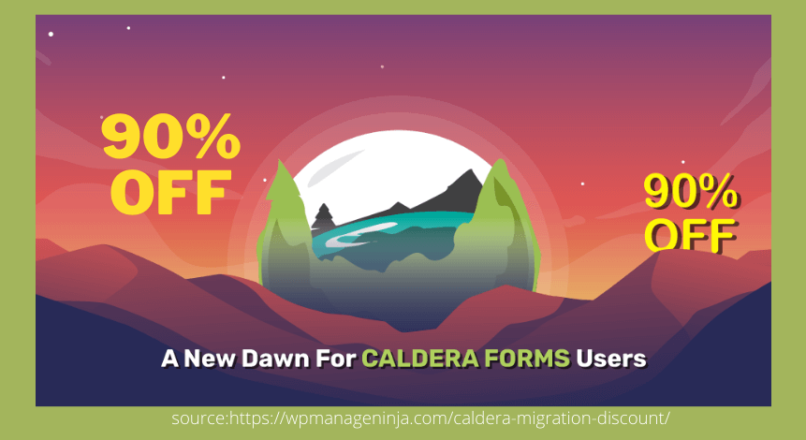 90% Caldera migration Discount available on WP fluent form